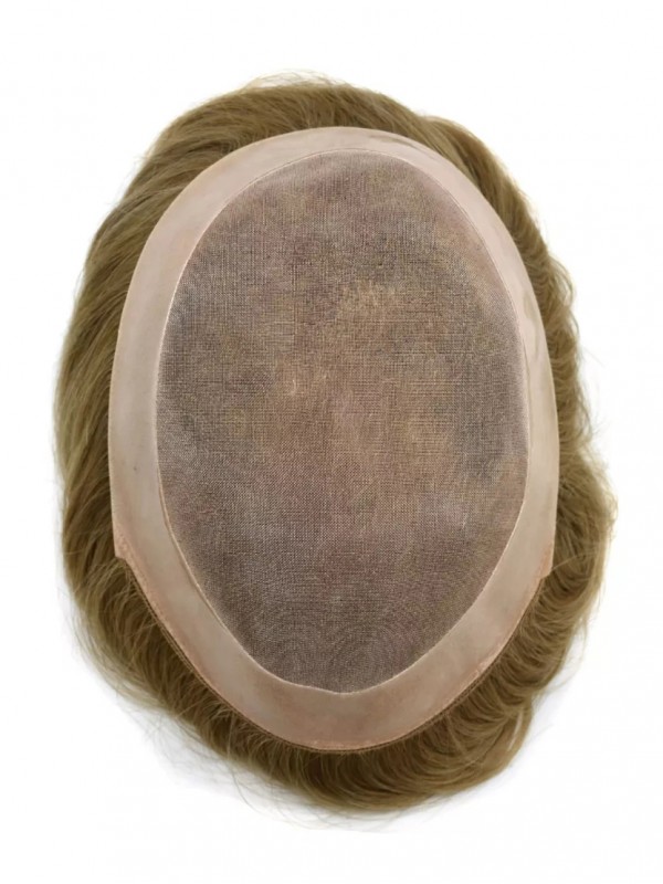 8" x 10" Thin Skin Toupee for Men Real Human Hairpiece