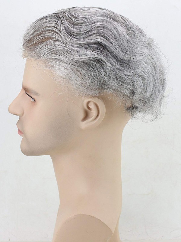 8" x 10" Men's Toupee Human Thin Skin Hairpiece