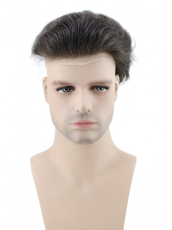 8" x 10" Human Hair Men Toupee Wig Super Thin Skin Base Size