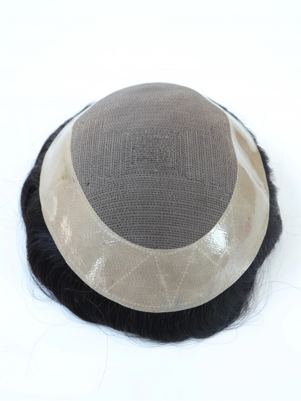 8" x 10" Human Hair Men Toupee Wig Super Thin Skin Base Size
