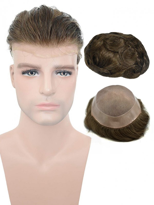8" x 10" Human hair Toupee For Men