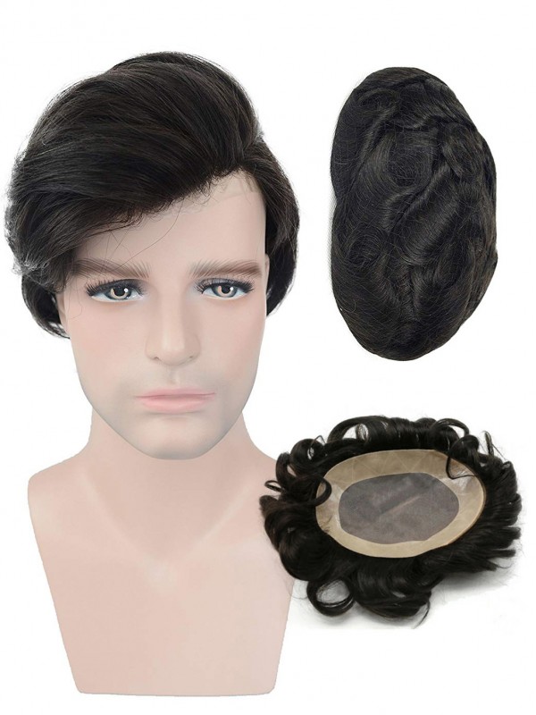8" x 10" Thin Skin Toupee For Men Human Hair