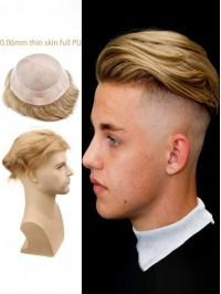 8" x 10" Men’s Toupee Thin Skin Hair Pieces 
