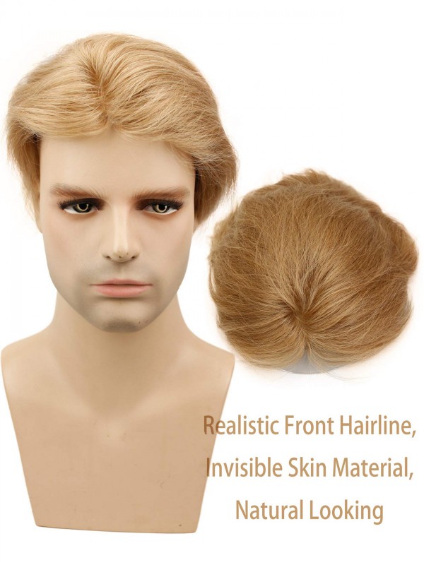 8" x 10" Men’s Toupee Thin Skin Hair Pieces 