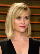 Blonde Short Straight Lace Front Human Hair Wigs With Side Bangs 12 Inches