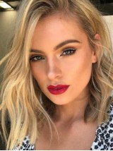 Medium Blonde Wavy Capless Human Hair Wigs With Baby Hairs 14 Inches