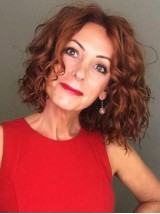 Bob Style Central Parting Curly Capless Human Hair Wigs 10 Inches