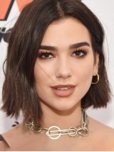 Central Parting Bob Style Short Straight Lace Front Human Hair Wigs 10 Inches