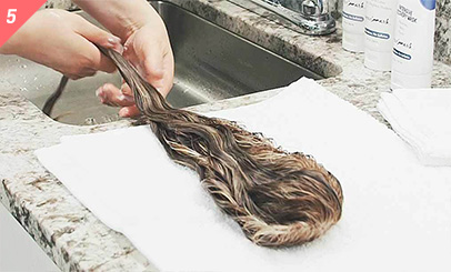 Step 4b: Condition Human Hair Step 4b: Condition Human Hair