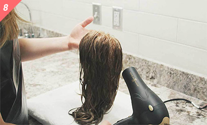 Step 6b: Dry Human Hair Step 6b: Dry Human Hair